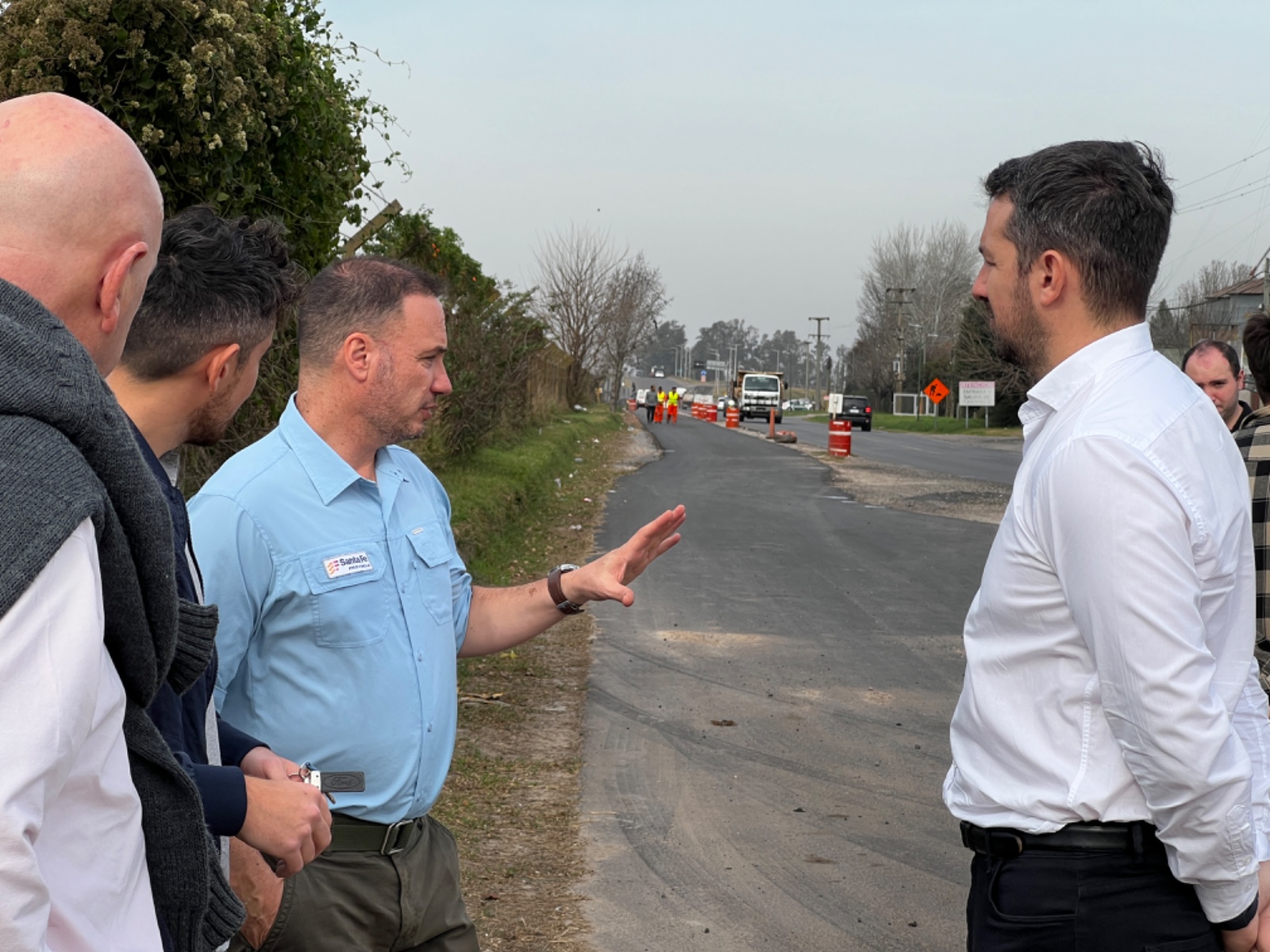 Rímini recorrió obras con el ministro de Obras Públicas